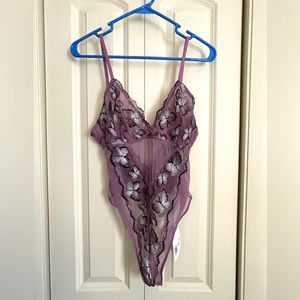Mesh Butterfly Lingerie Bodysuit